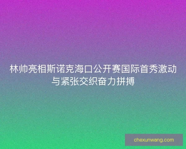 林帅亮相斯诺克海口公开赛国际首秀激动与紧张交织奋力拼搏
