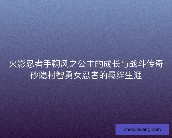 火影忍者手鞠风之公主的成长与战斗传奇砂隐村智勇女忍者的羁绊生涯