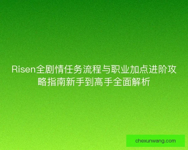 Risen全剧情任务流程与职业加点进阶攻略指南新手到高手全面解析